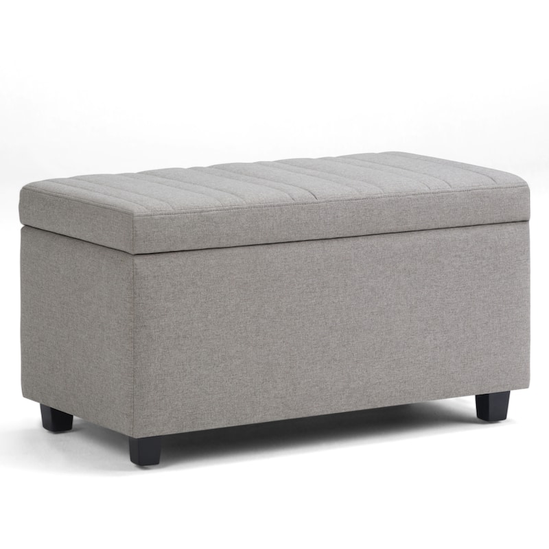 WYNDENHALL Callum 34 inch Wide Contemporary Rectangle Storage Ottoman