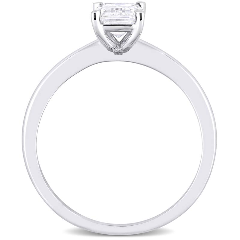 Miadora Sterling Silver 1ct TGW Octagon-cut Created Moissanite Solitaire Engagement Ring
