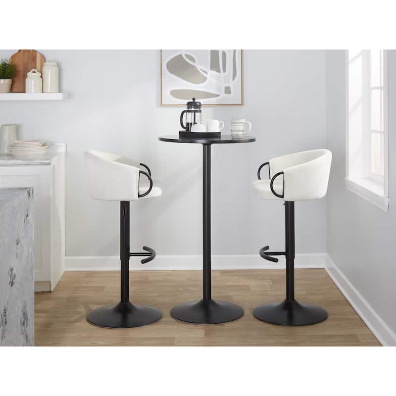 Silver Orchid Battista Adjustable Bar Stool (Set of 2)