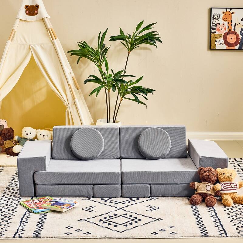 14PCS Fold Out Kids Couch Modular Kids Couch For Playroom