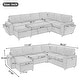 preview thumbnail 11 of 29, U-Shaped Convertible Sectional Sofa Bed with Storage Chaise by Harper&Bright Designs