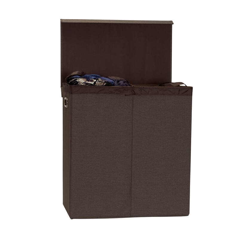 Household Essentials Collapsible Double Laundry Hamper Sorter - 14.0"L x 24.0"W x 26.0"H