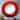 Designart "Red Perpetual Pulse Vortex I" abstract spirals Round Office Mirror - Red Modern Mirror For Wall Décor