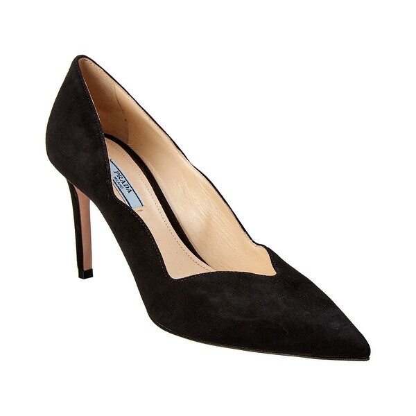 prada scalloped suede platform sandal