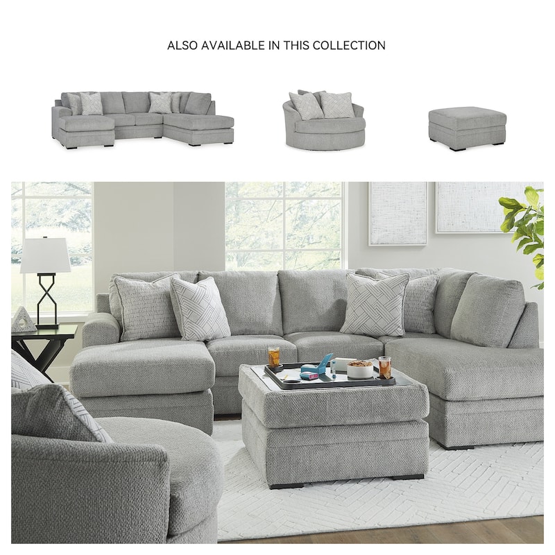 Signature Design by Ashley Casselbury Cement Ottoman with Storage