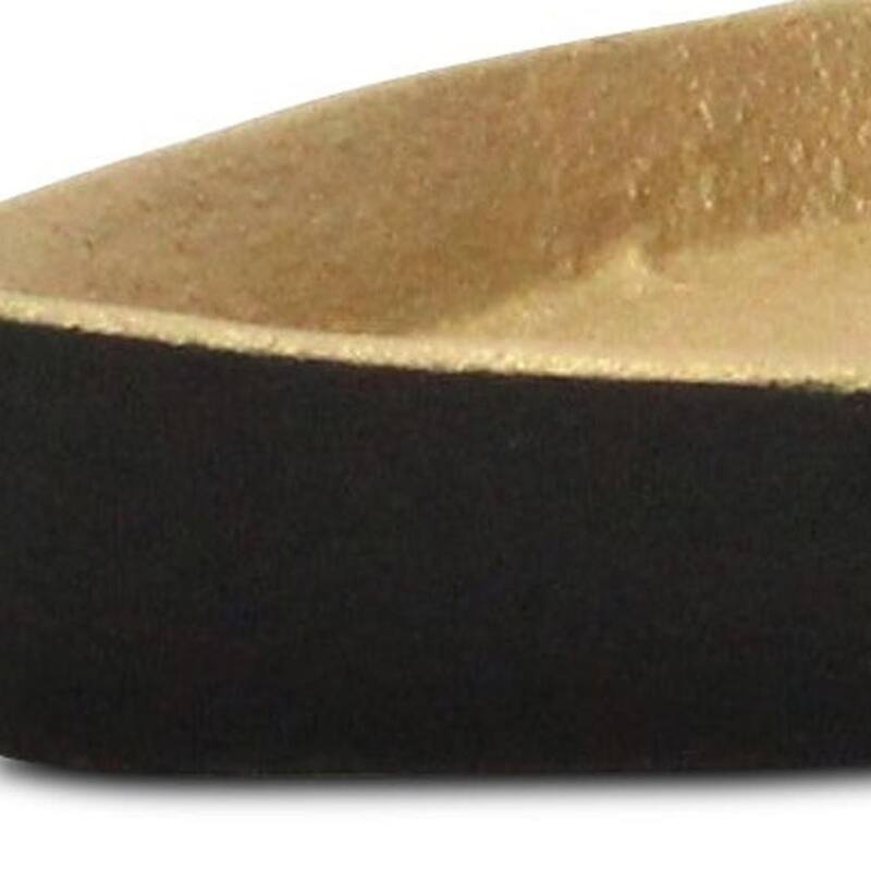HomeRoots 10" Black And Gold Cast Iron Oval Boat Shaped Tray - 9.75 in. x 1.25 in. x 4.25 in.