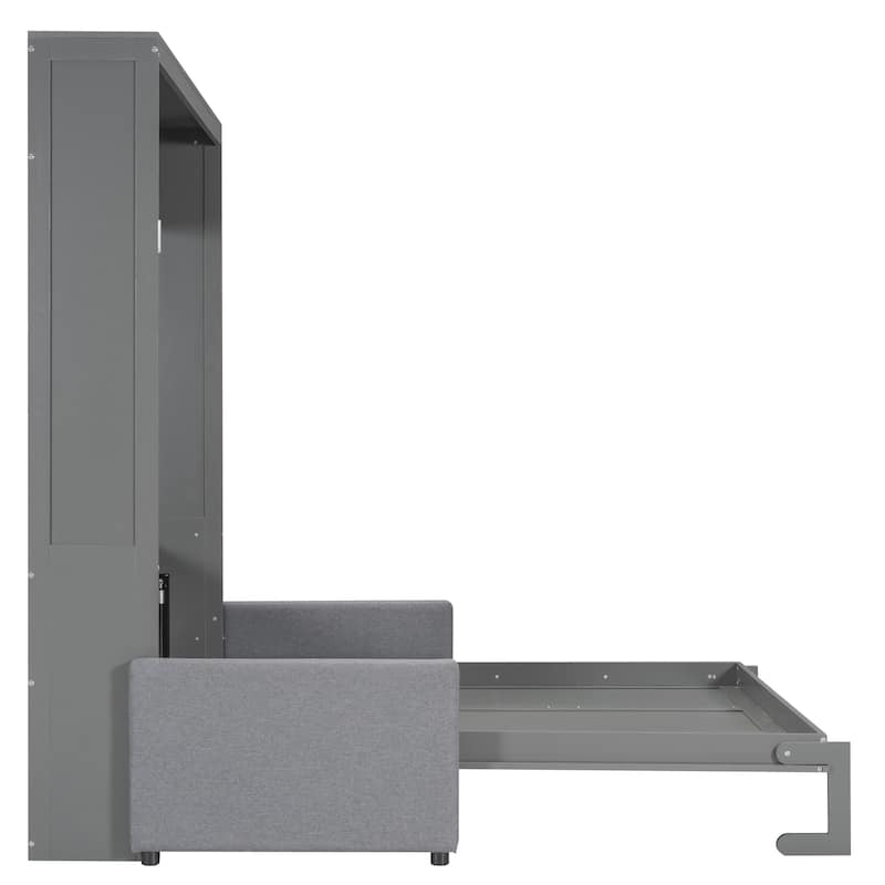 Queen Size Murphy Bed with Sofa and Storage