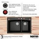 preview thumbnail 12 of 57, Karran Drop-In Quartz 33 in. 1-Hole 60/40 Double Bowl Kitchen Sink Kit