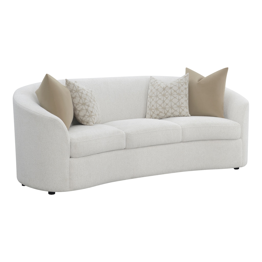 Rory Latte Upholstered Sloped Arms Sofa