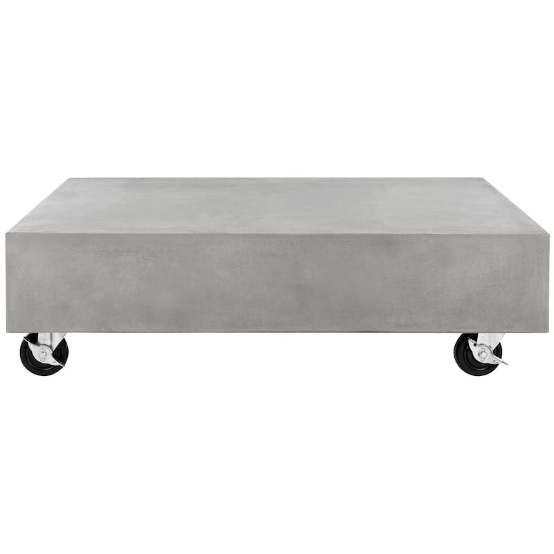 SAFAVIEH Outdoor Living Gargon Modern Concrete Coffee Table - 32"W x 32"D x 10"H