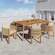 Option Teak Finish+Brown Rope+Beige Cushion