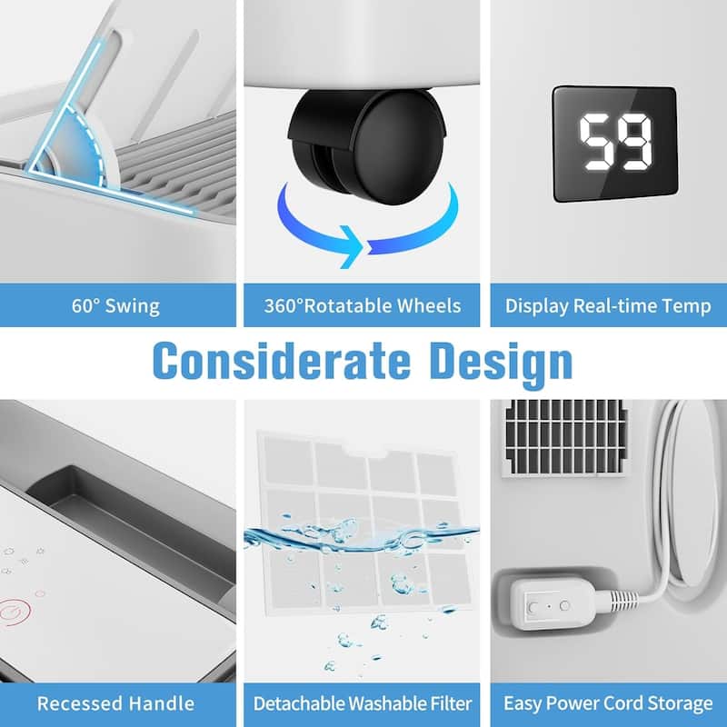 ELEMOVE Air Conditioners 12000 BTU Cooling Capacity,Remote Control & Low Noise,5 IN 1 AC Unit for Bedroom