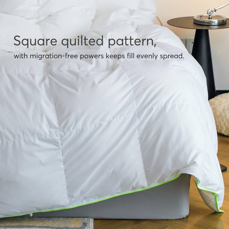 KASENTEX Goose Down Comforter Corner Tabs, Baffle Box Cotton Blend Duvet Insert