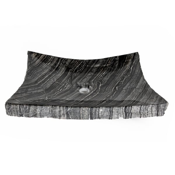 Shop Eden Bath Large Wooden Black Marble Zen Sink - Free ...
