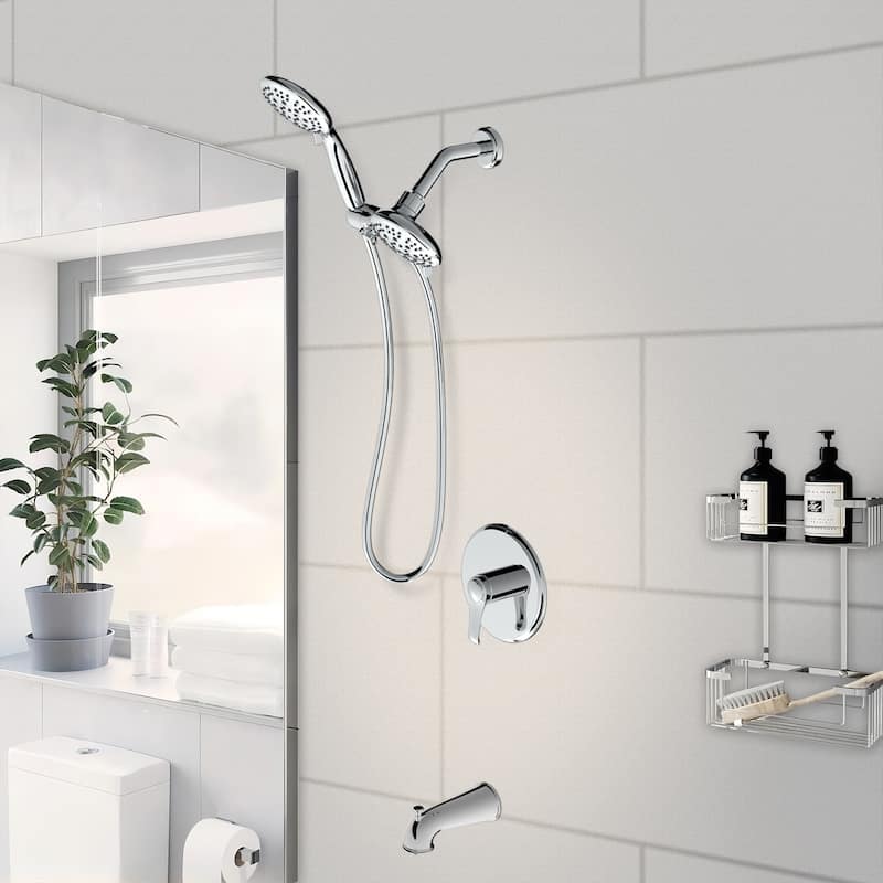 GIVINGTREE Pressure Balanced Complete Shower System with Rough-In Valve - 4.7 inch