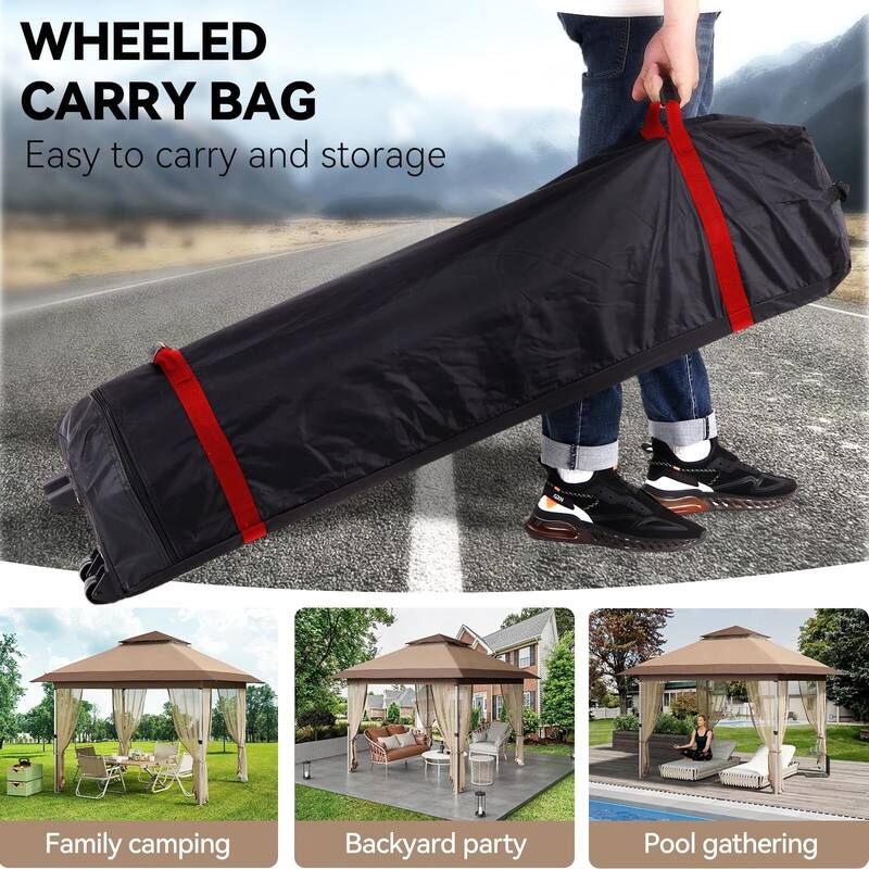 12'x12',11'x11' Gazebo Outdoor Pop up Canopy Tent