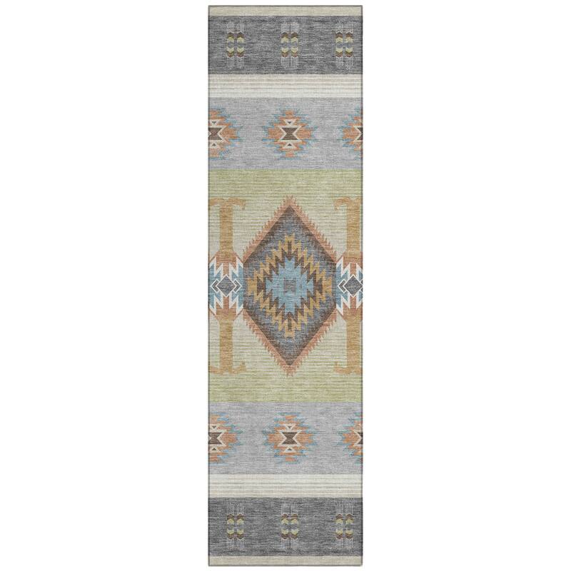 Machine Washable Indoor/ Outdoor Global Chennai Chantille Rug