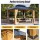 preview thumbnail 128 of 133, EROMMY Hardtop Gazebo,Outdoor Pergola with Double Roof & Netting & Curtains,Heavy Duty Canopy for Patio, Backyard, Pool party