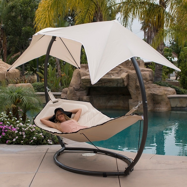 Shop Belleze Hammock Swing with Sunroof Dual Canopy ...