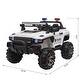 2-Seater 12V Police Car Ride-on Truck wRemote Control & Siren, Kids Electric Car wSuspension, MP3 Player, Lights, Music, Horn