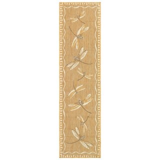 Liora Manne Carmel Dragonfly Indoor Outdoor Area Rug Sand - Bed Bath ...