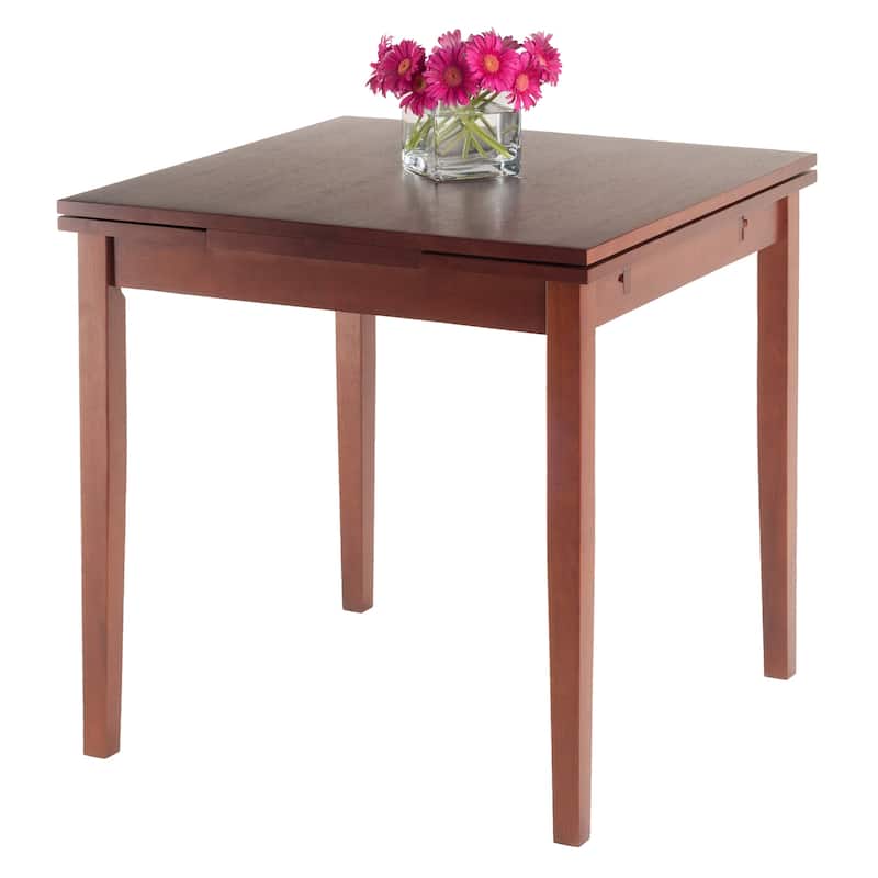48" walnut brown wooden extension table
