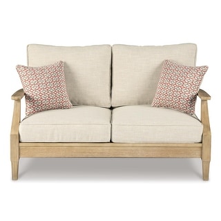 Clare View Outdoor Loveseat w/Cushion - Beige