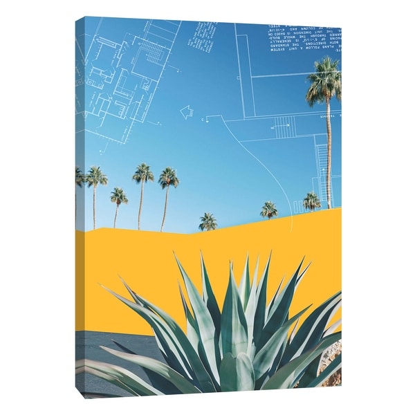PTM Images 9-105821 PTM Canvas Collection 10" x 8" - "Palm Springs Color Block 3" Giclee Architecture Art Print on Canvas