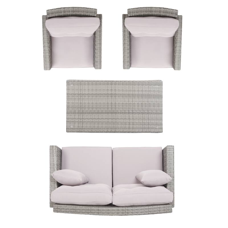 SAFAVIEH Outdoor Living Lorma 4-Piece Patio Set.