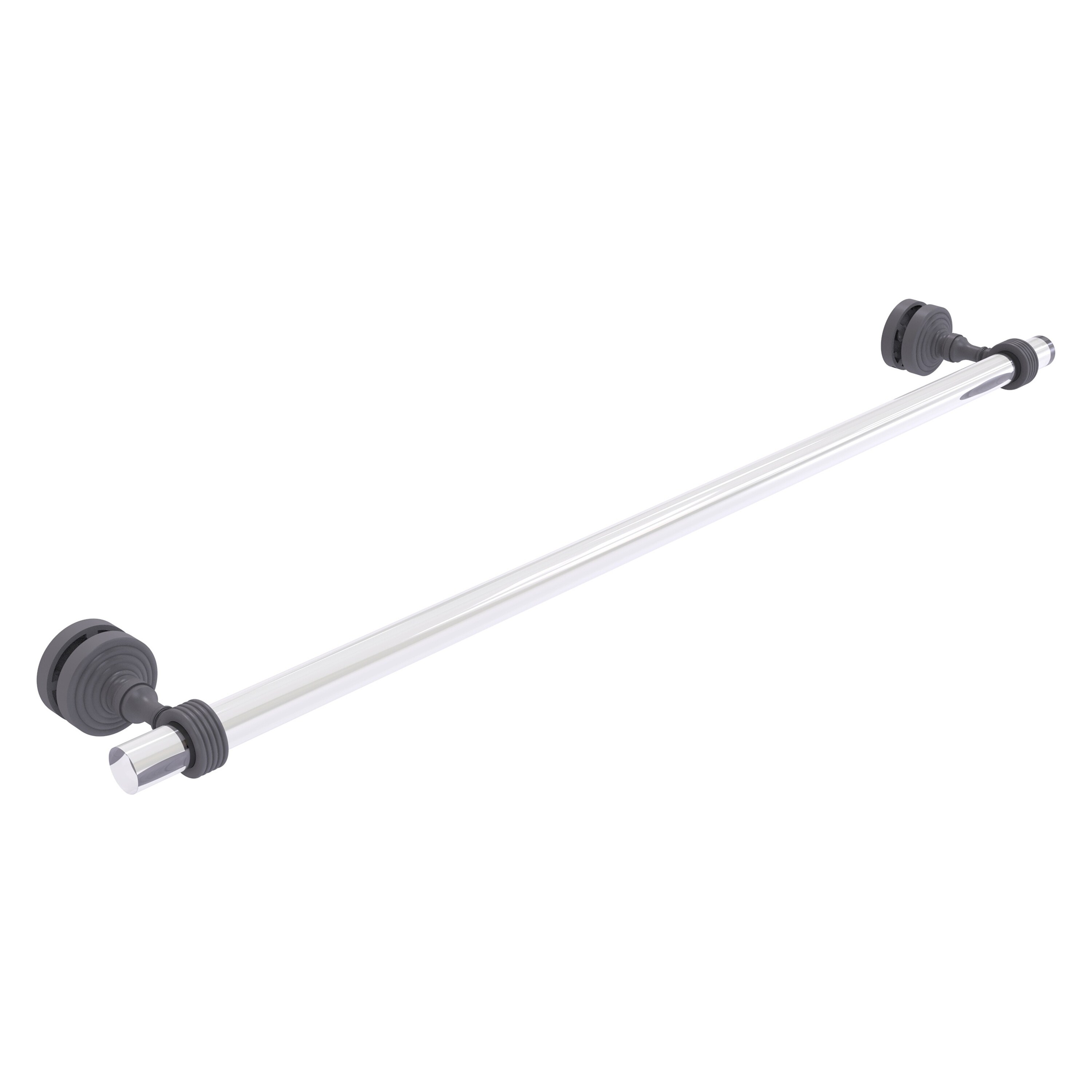 Allied Brass Pacific Grove Collection 18 Inch Shower Door Towel Bar with Grooved Accents