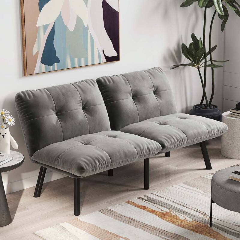 Modern Sofa Bed,Multifunctional and Comfortable for Small Spaces - Gray