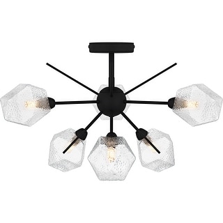 Salvador Earth Black Semi-Flush Mount