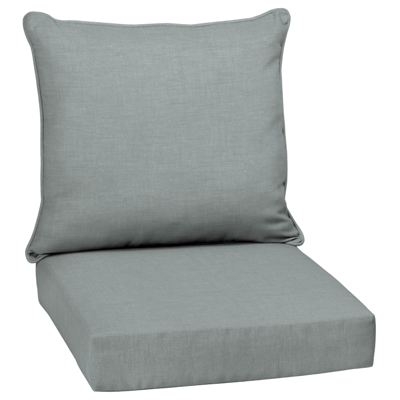 ARDEN 24-inch Outdoor Deep Seat Cushion Set - 24 W x 24 D in. - Stone Grey Texture