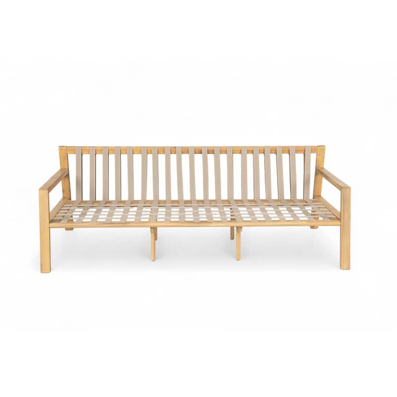 Christopher Knight Home - Thompson Outdoor Acacia Wood Woven Sofa