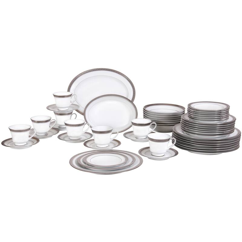 Noritake Crestwood 50-Piece Dinnerware Set, Service For 8 - Platinum