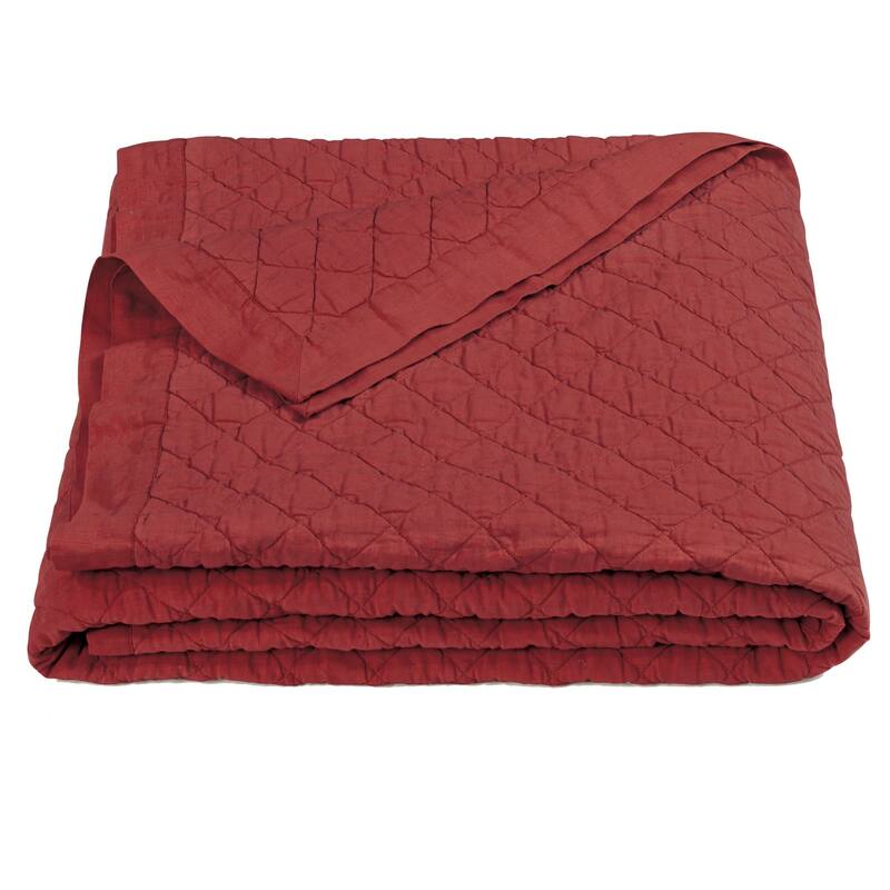 HiEnd Accents Diamond Pattern Linen Cotton Quilt, 1PC