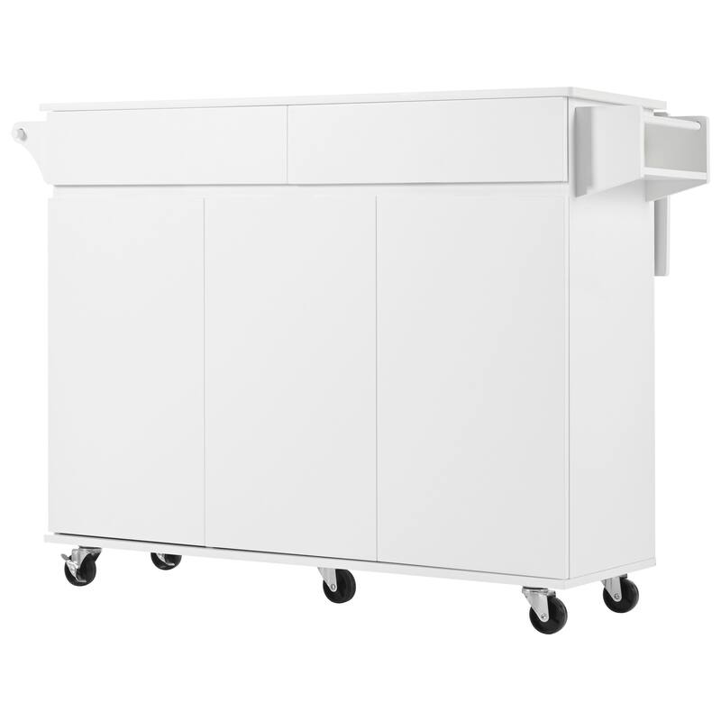MDF Kitchen Cart with Towel Rack and Spice Rack and Drawer