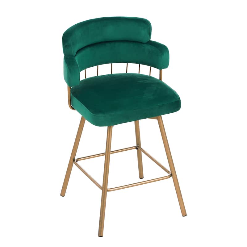 Ostweer Furniture 26" 180 Swivel Bar Stools Set of 2 - Beige