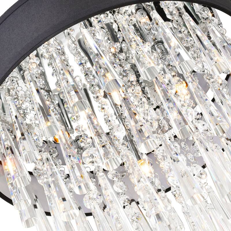 Franca 8 Light Drum Shade Chandelier With Chrome Finish