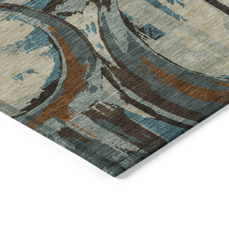 Machine Washable Indoor/ Outdoor Chantille Contemporary Rug