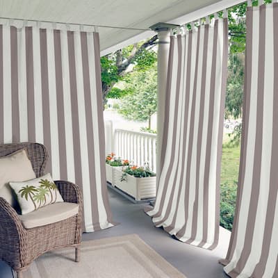 Elrene Highland Stripe Indoor/ Outdoor Single Curtain Panel