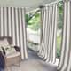 Elrene Highland Stripe Indoor/ Outdoor Curtain Panel - 52" W X 95" L - gray