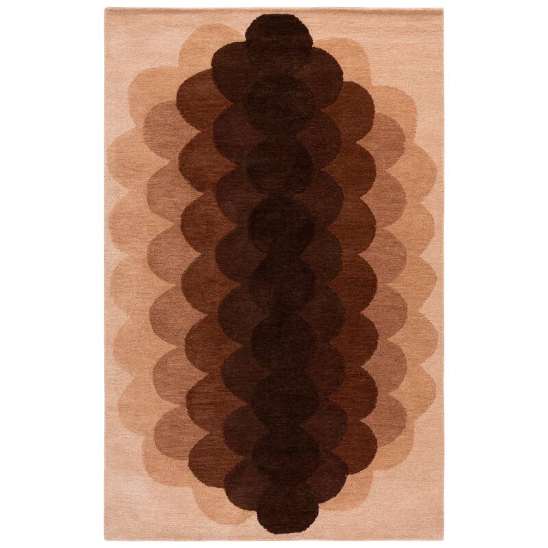 SAFAVIEH Handmade Metro Violetka Wool Rug - Brown - 6' x 9'