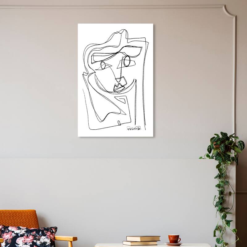 Wynwood Studio Canvas Abstract Lines on Lines Black and Modern & Contemporary Wall Art Canvas Print - 30 x 20