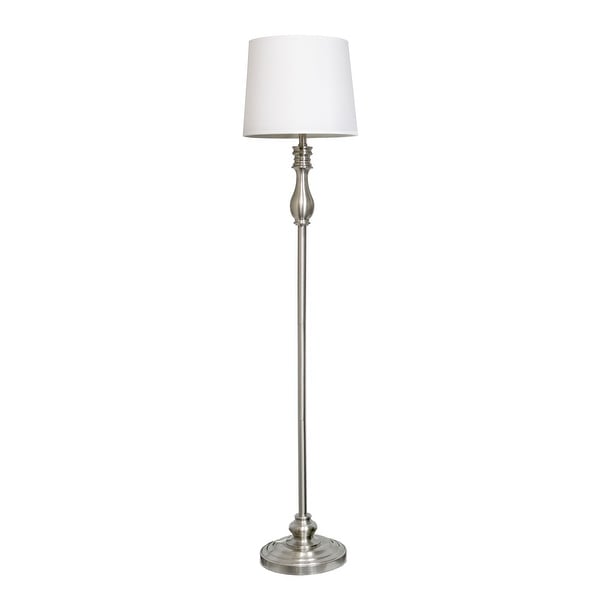 Malham Large Classic Ceramic Table Lamp With Matching Shade (Champagne Gold & Silver - Natural Linen Shade