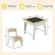preview thumbnail 3 of 8, Gymax 3-in-1 Kids Wooden Table & 2 Chairs Set w/ Storage Detachable