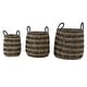 preview thumbnail 17 of 19, Dried Plant Material Coastal Basket (Set of 3) - S/3 20", 17", 13"H