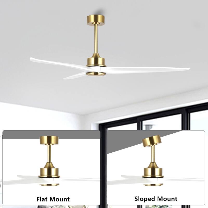 WINGBO 60" Solid Wood DC Motor Indoor Ceiling Fan with Remote Control