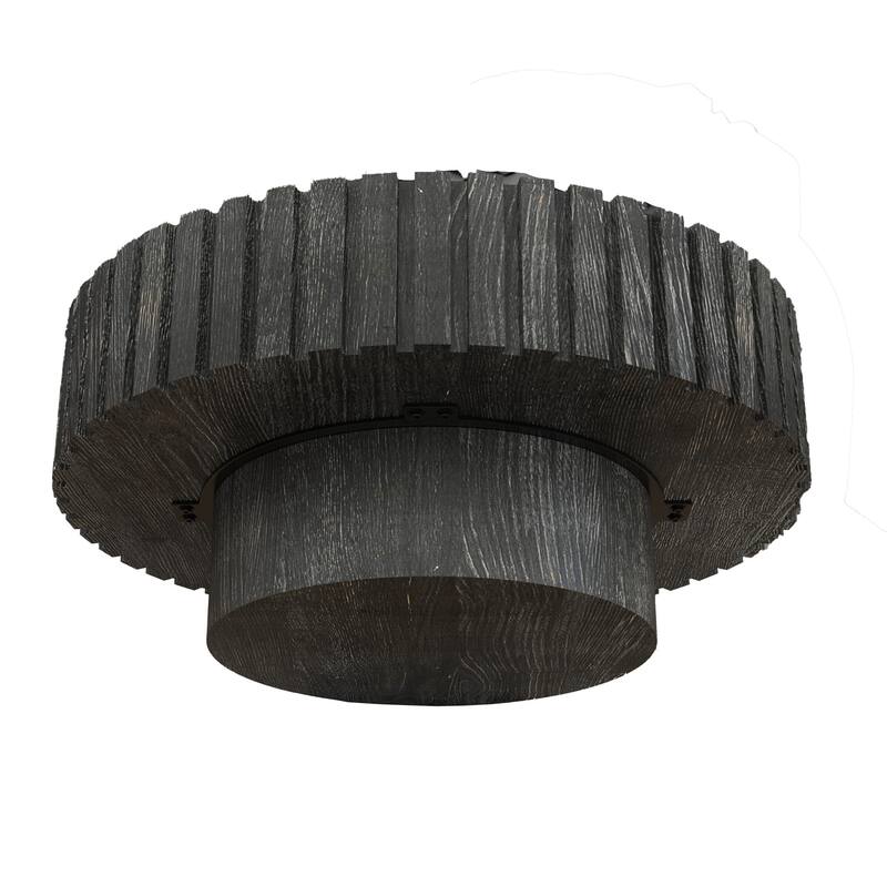 GDFStudio - Norwyn Minimalist Aesthetics Round Coffee Table with Sturdy Base and Handcrafted Relief Carving - 31.5"W