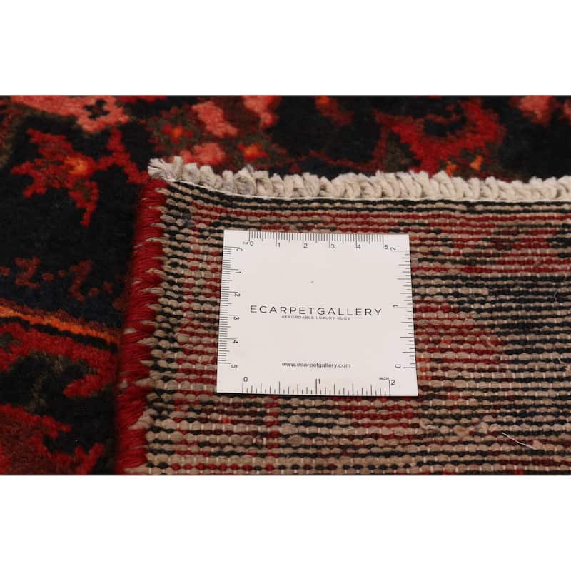 Andelz Navy, Red Rug 3'8" x 9'10" - 3'8 x 9'10